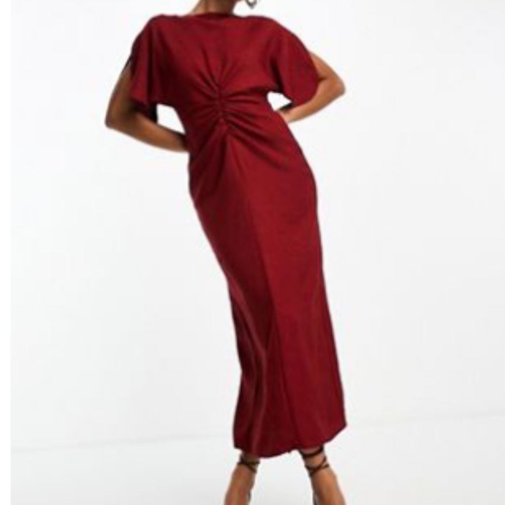 ASOS linen midi dress
